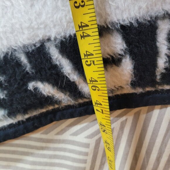 Vintage Biederlack Panda Face Fuzzy Fleece Blanket Plush 52" X 47" Warm Throw - Picture 6 of 6